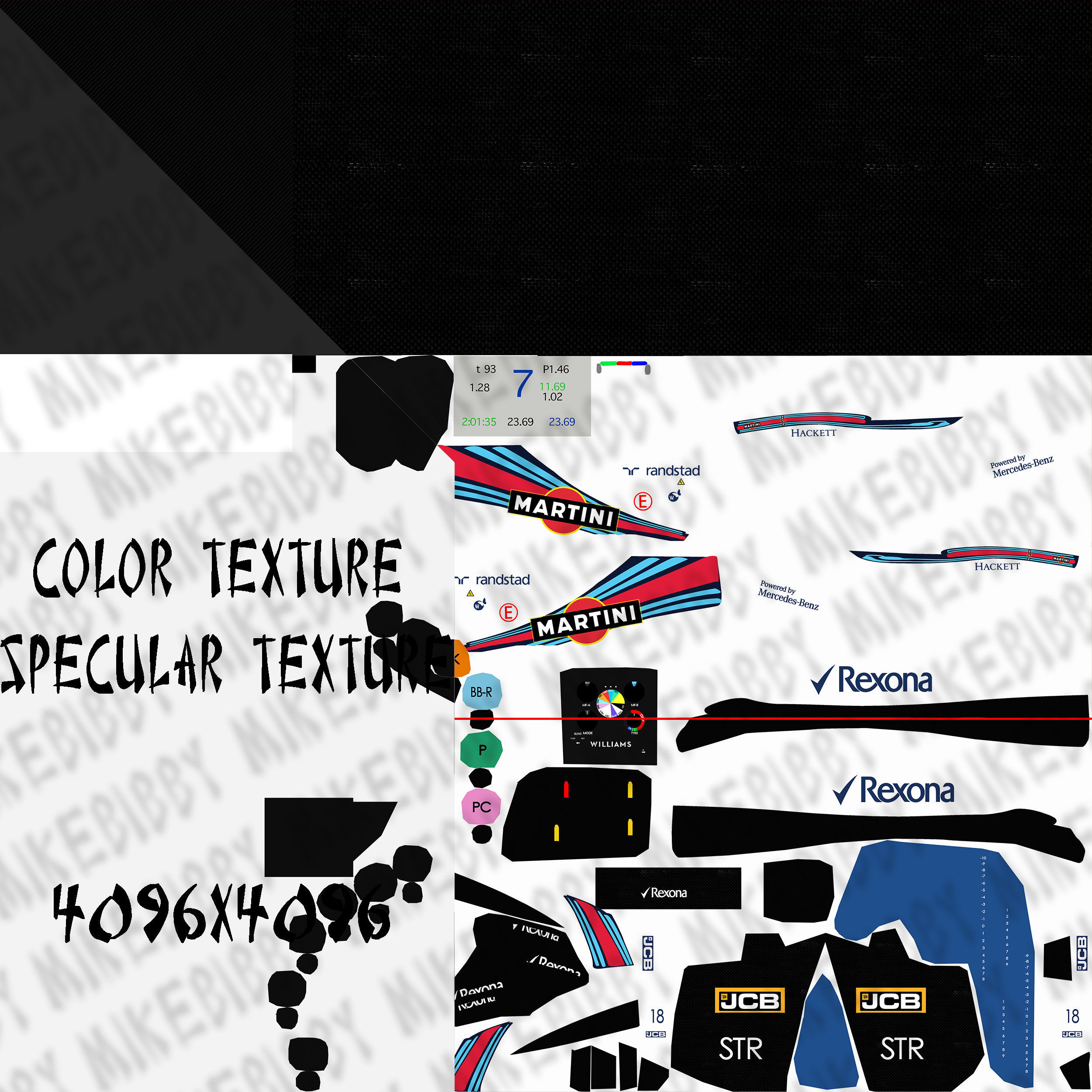 Williams FW40 Low-poly 3D model_10