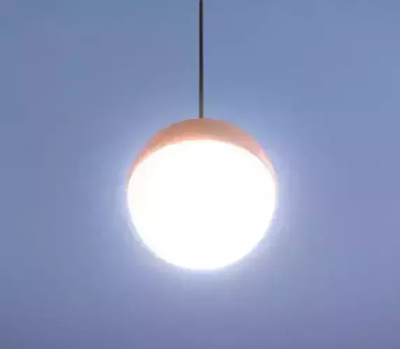 Game Ready Retro Ceiling Lamp 3 Low-Poly Low-poly 3D model