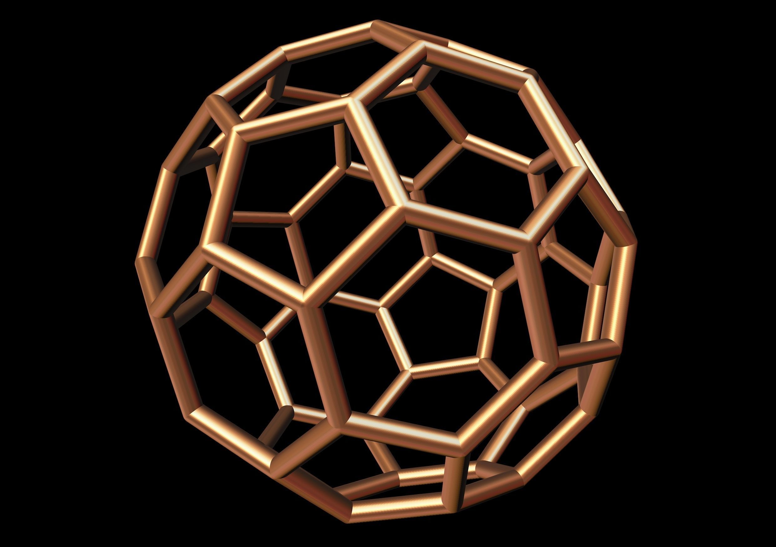 046 Mathart-Archimedean Solids-Truncated Icosahedron 01-10cm 3D print model_2