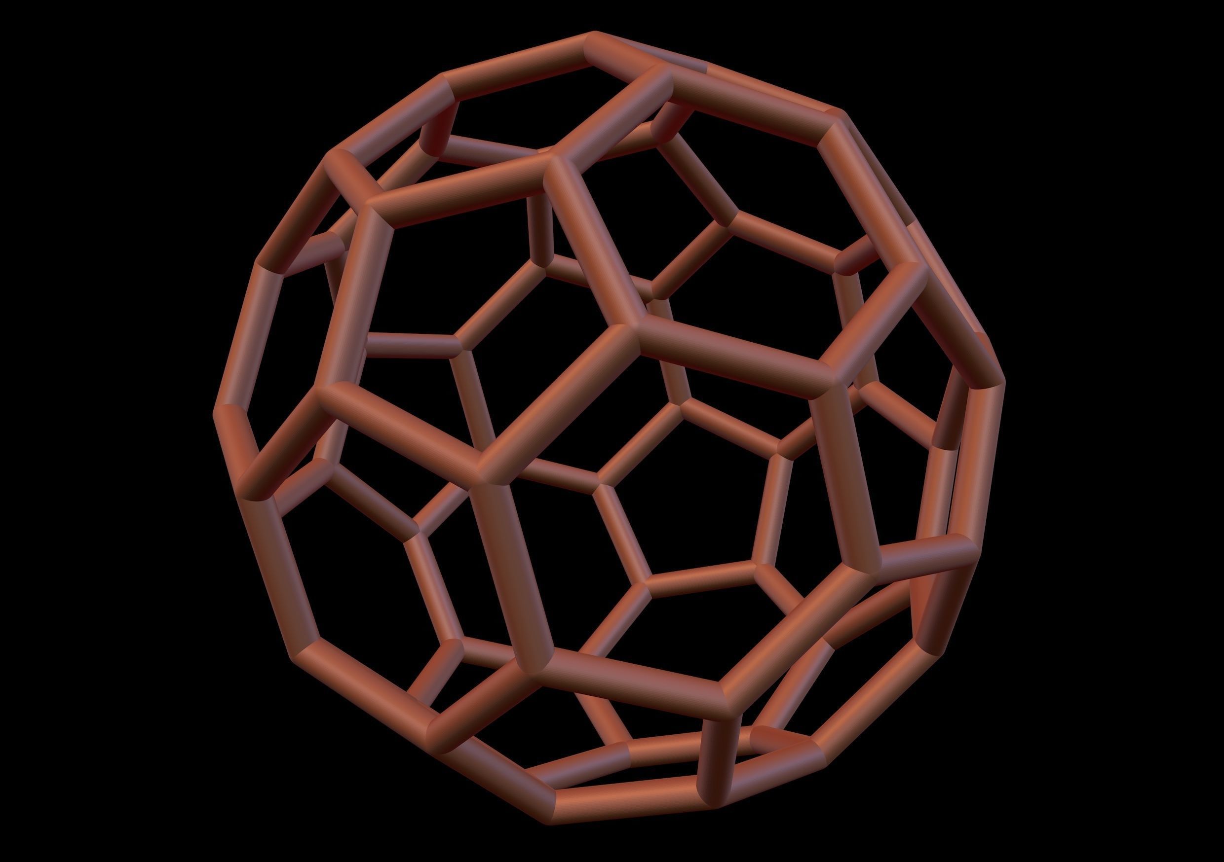 046 Mathart-Archimedean Solids-Truncated Icosahedron 01-10cm 3D print model_4