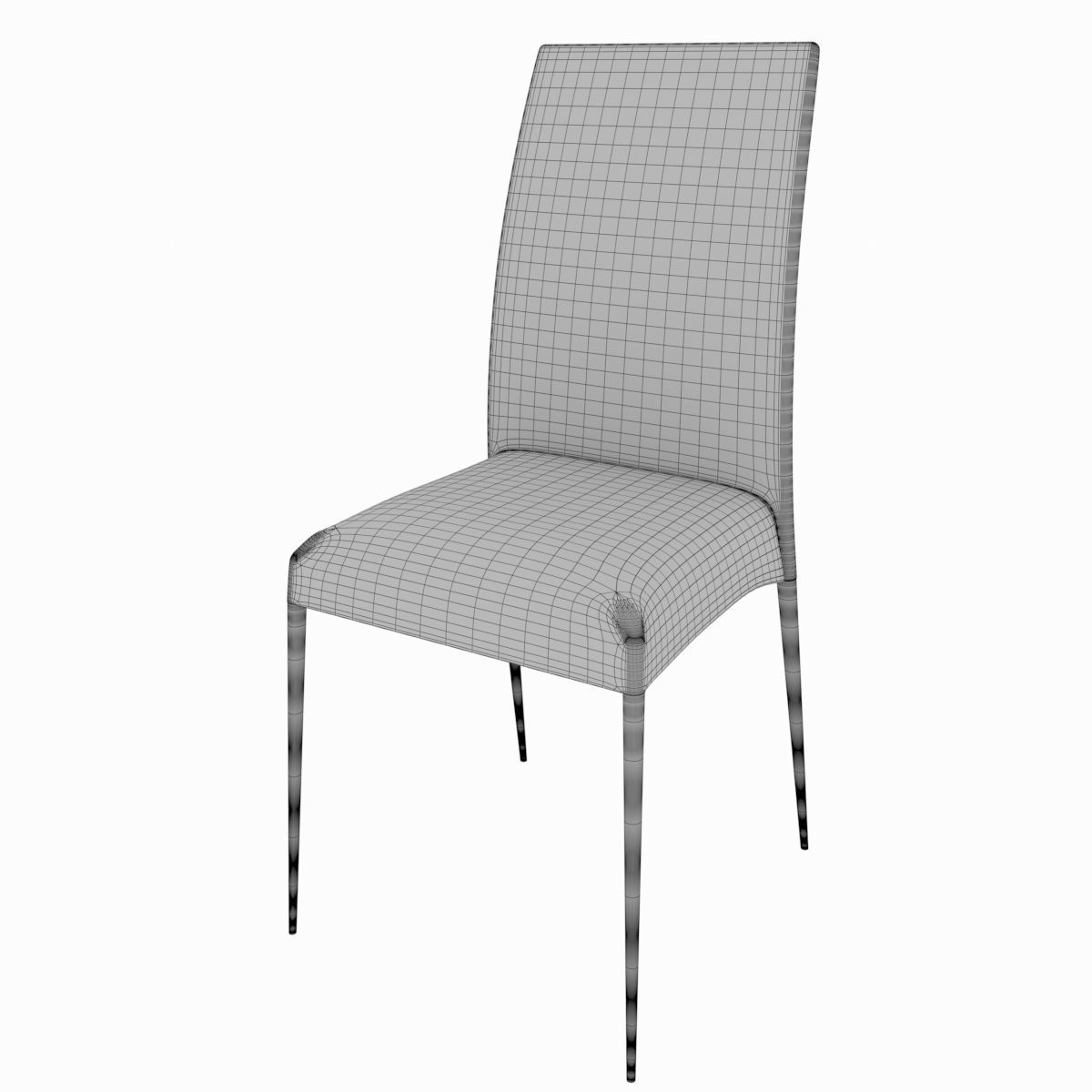 Dining set consisting of a table and chairs 3D model_7