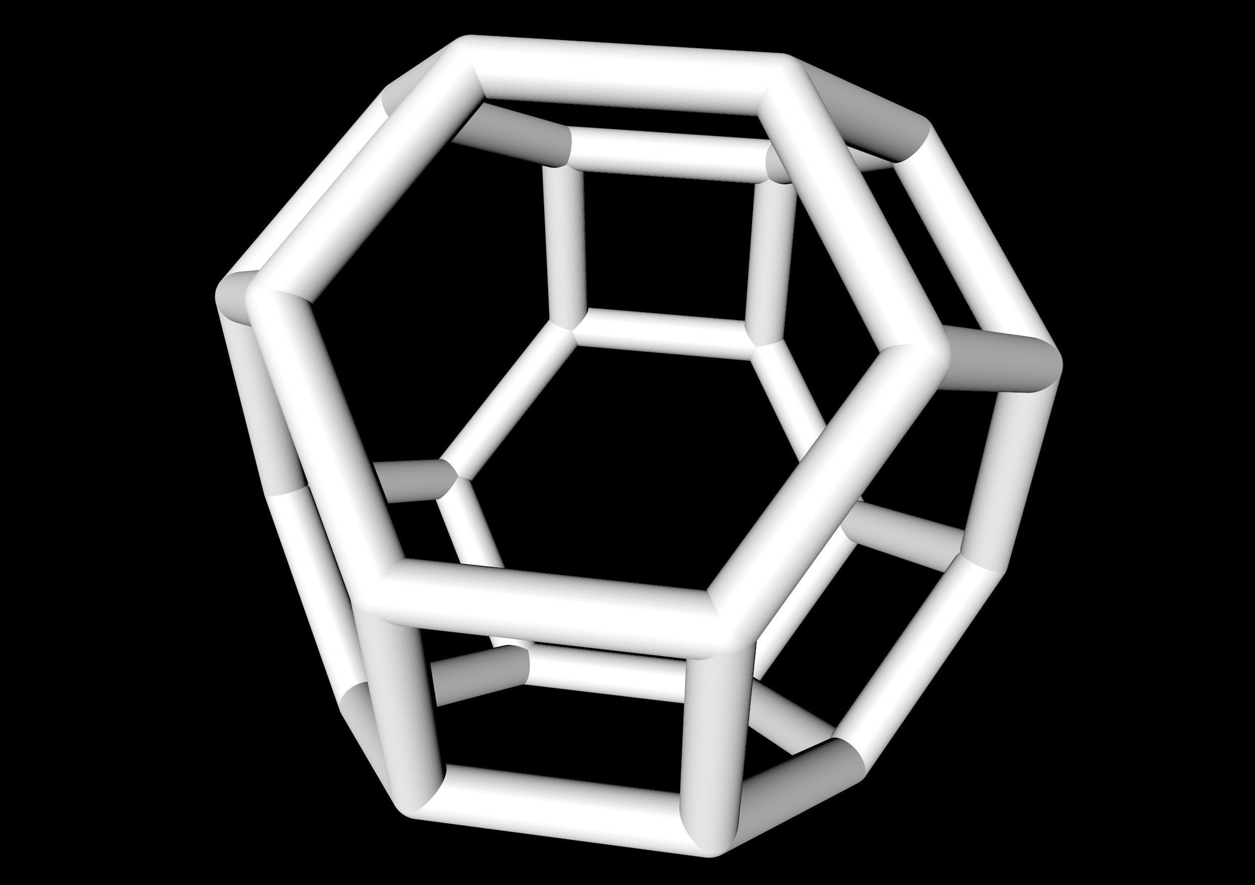 049 Mathart-Archimedean Solids-Truncated Octahedron 01-10cm 3D print model_1
