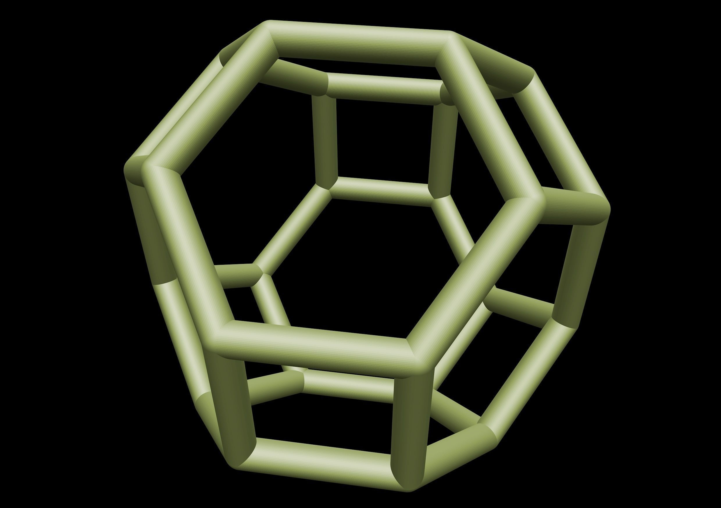 049 Mathart-Archimedean Solids-Truncated Octahedron 01-10cm 3D print model_4