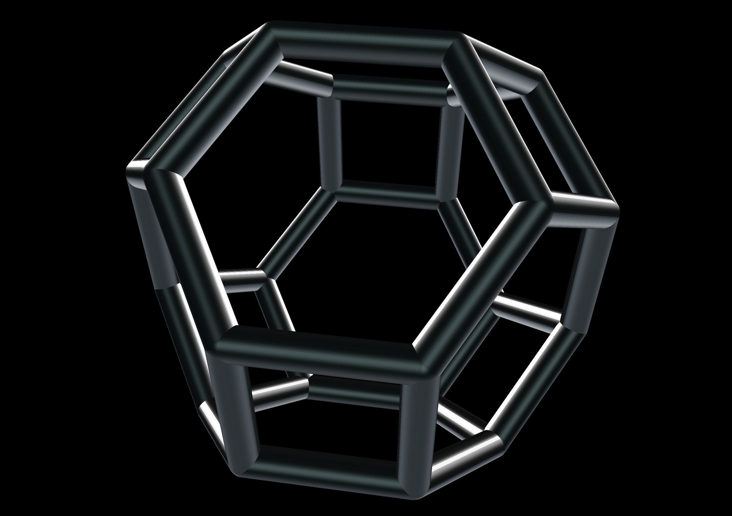 049 Mathart-Archimedean Solids-Truncated Octahedron 01-10cm 3D print model_5