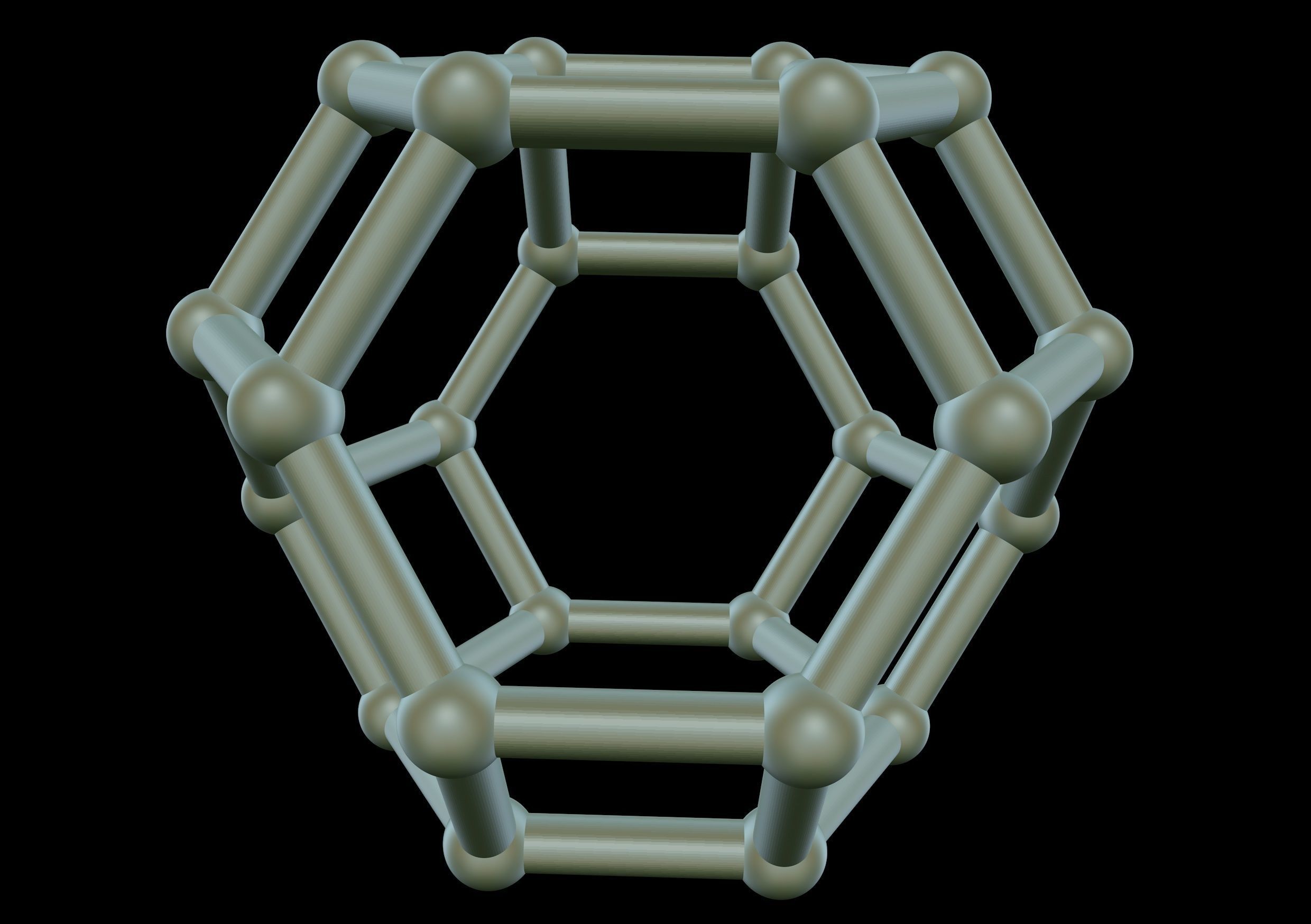050 Mathart - Archimedean Solids - Truncated Octahedron 02-10cm 3D print model_2