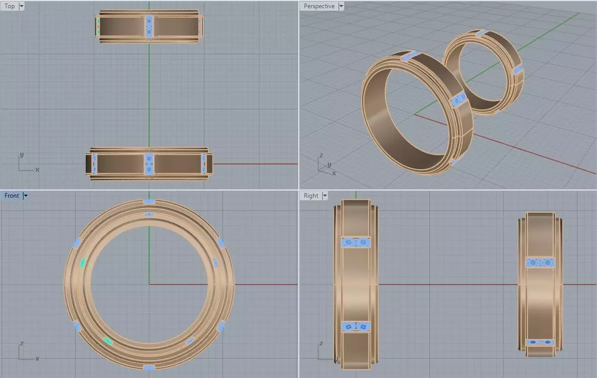 Engagement Ring 3D print model_0