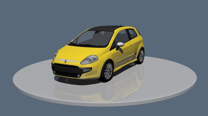 Fiat Punto Low-poly 3D model