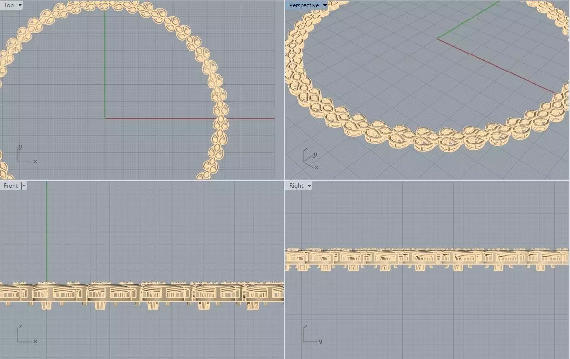 Necklace making gold chain 3D print model_0
