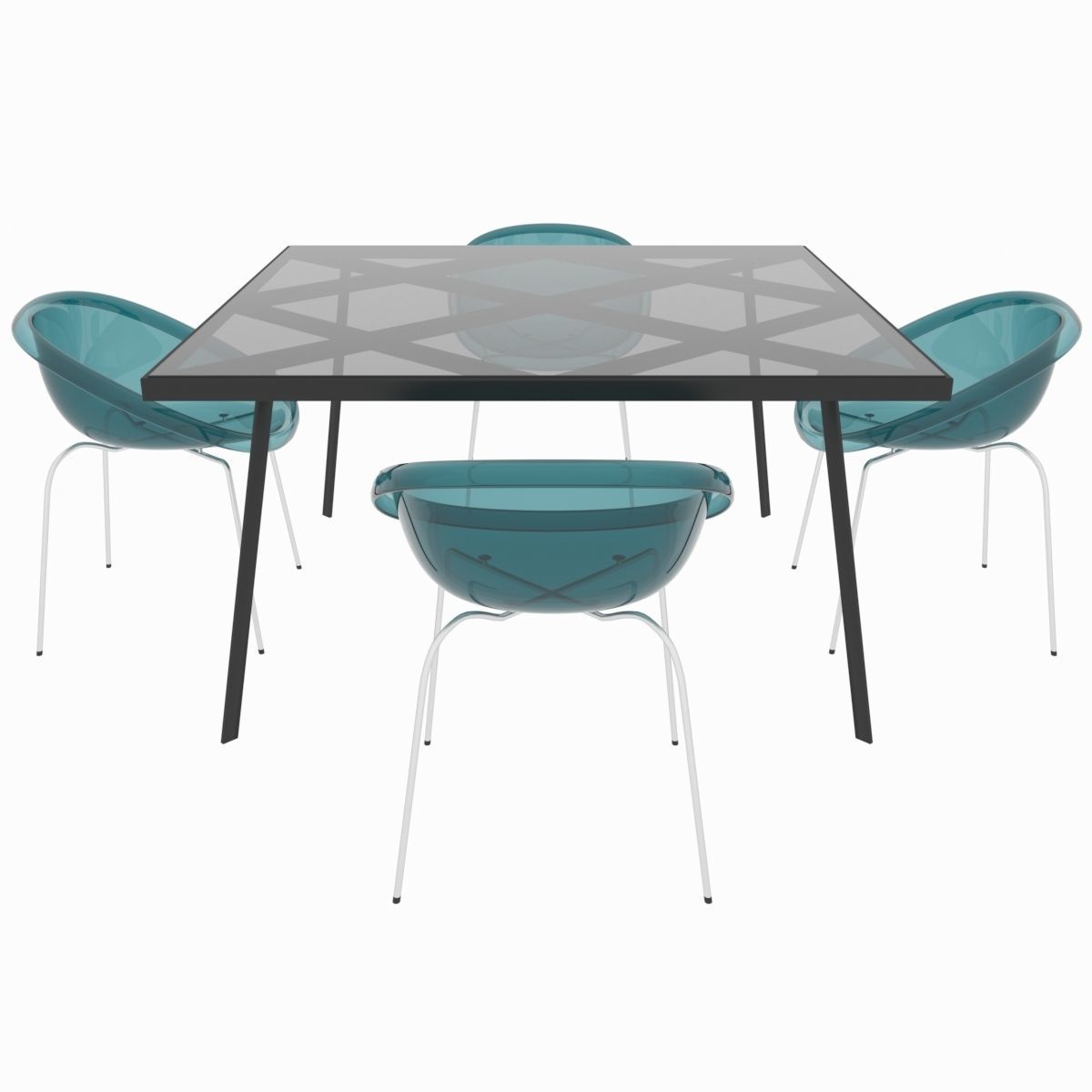 Dining set of classic Italian design 3D model_3