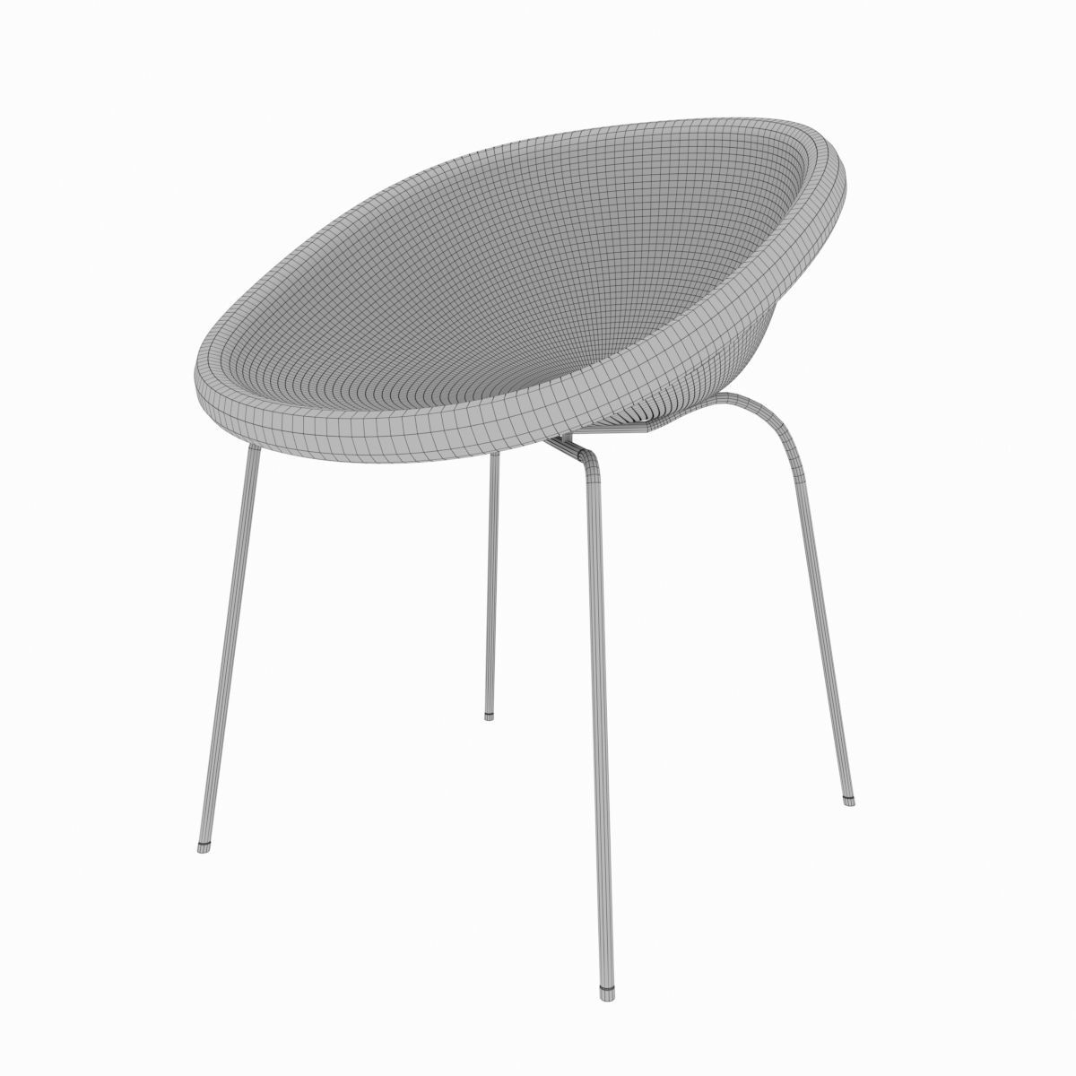 Dining set of classic Italian design 3D model_6