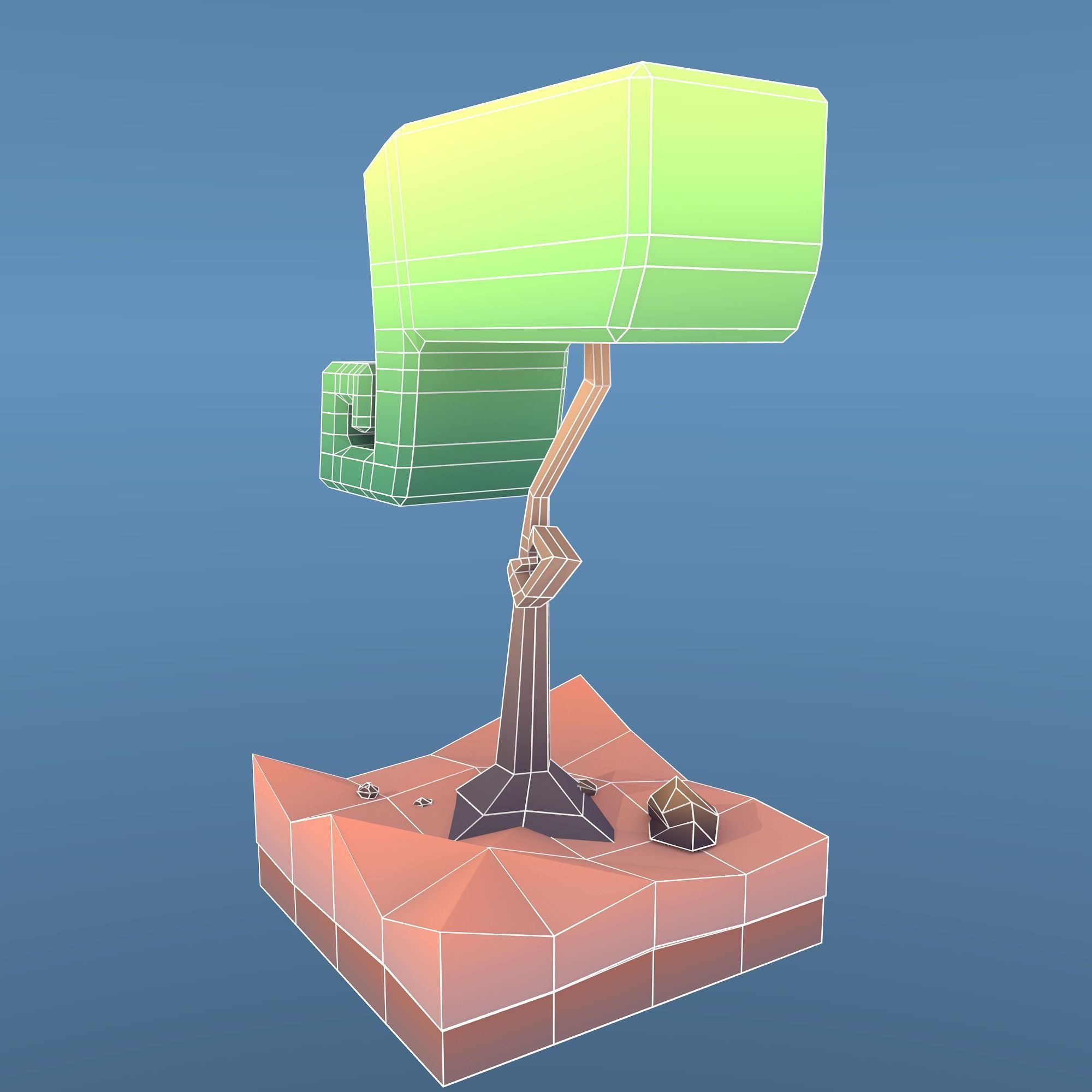 Low Poly Tree - Swirly Tree Low-poly 3D model_5