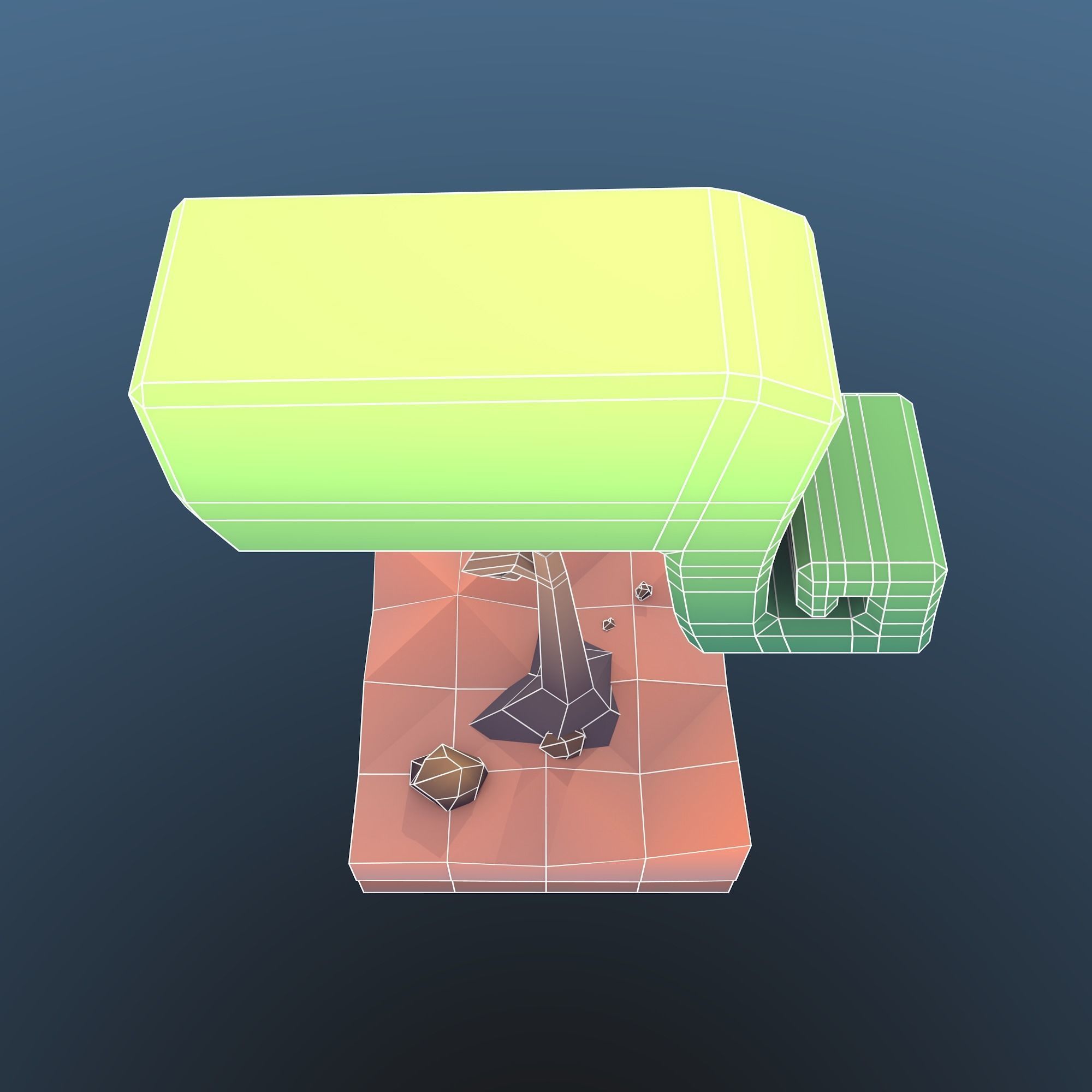 Low Poly Tree - Swirly Tree Low-poly 3D model_7