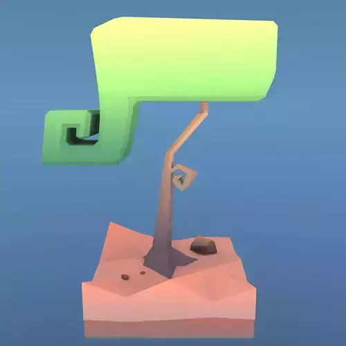 Low Poly Tree - Swirly Tree Low-poly 3D model