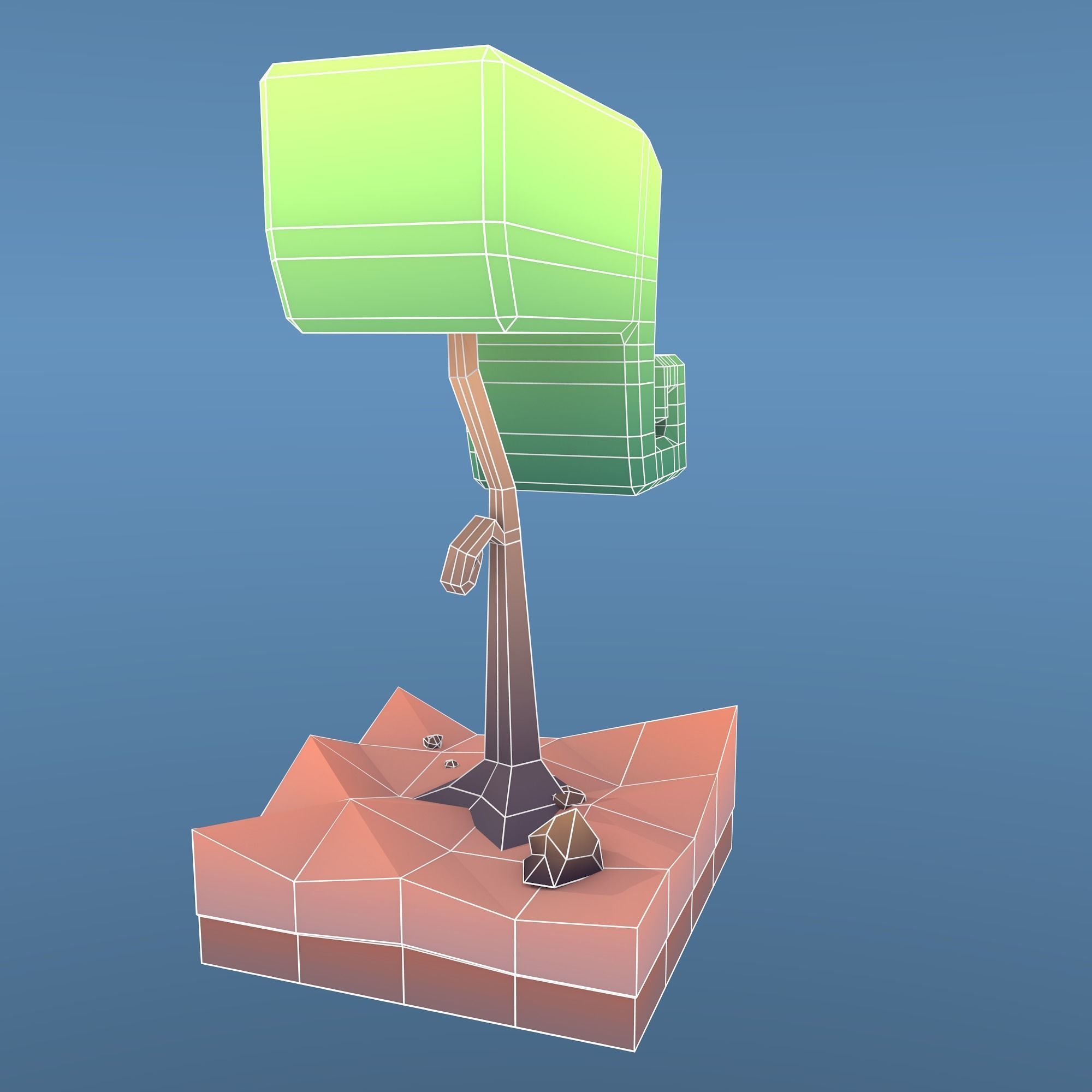 Low Poly Tree - Swirly Tree Low-poly 3D model_6