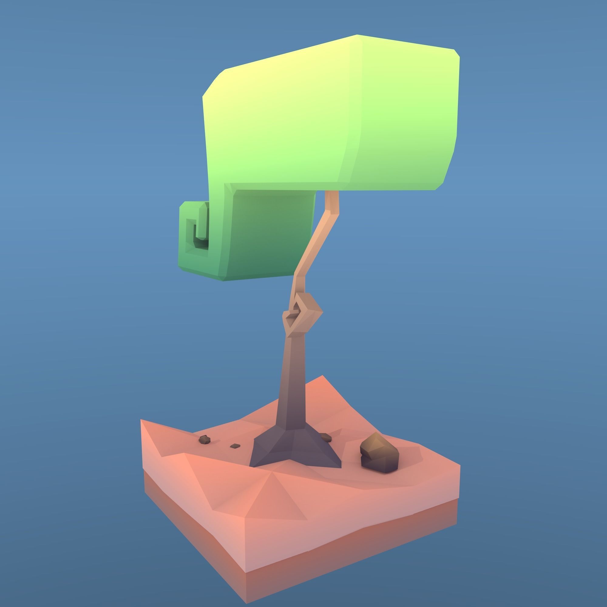 Low Poly Tree - Swirly Tree Low-poly 3D model_1