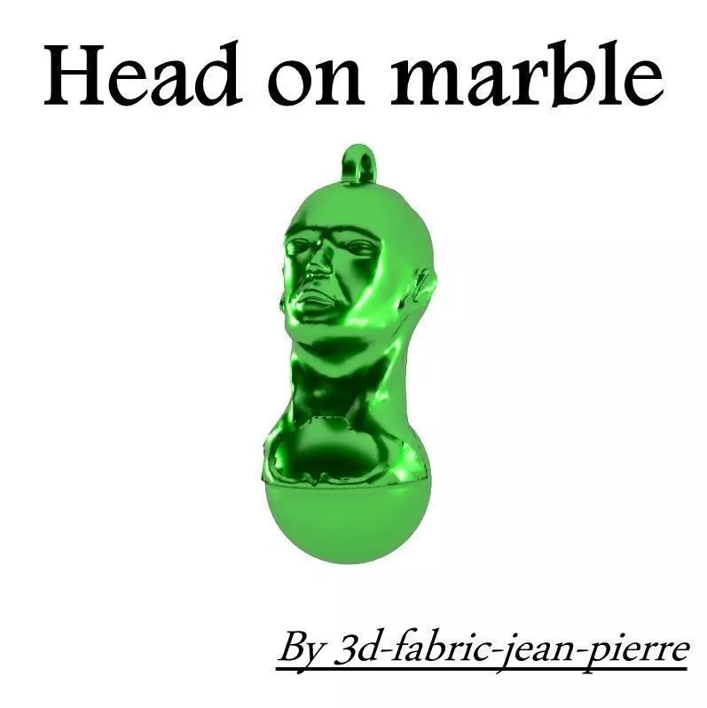 head on a marble 3D print model_0