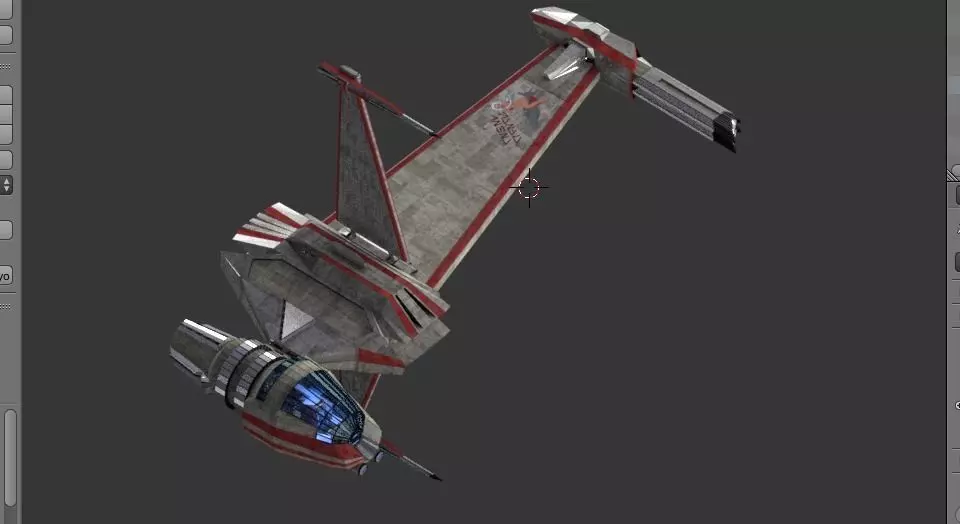 Blade Wing Like Concept Low-poly 3D model_0