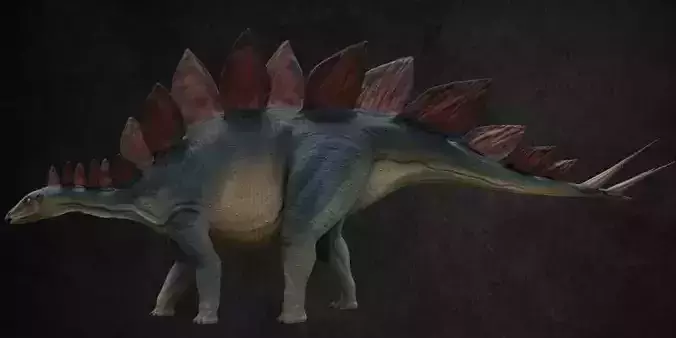 Stegosaurus dinosaur Low-poly 3D model