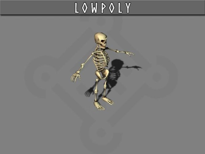 Skeleton Low-poly 3D model