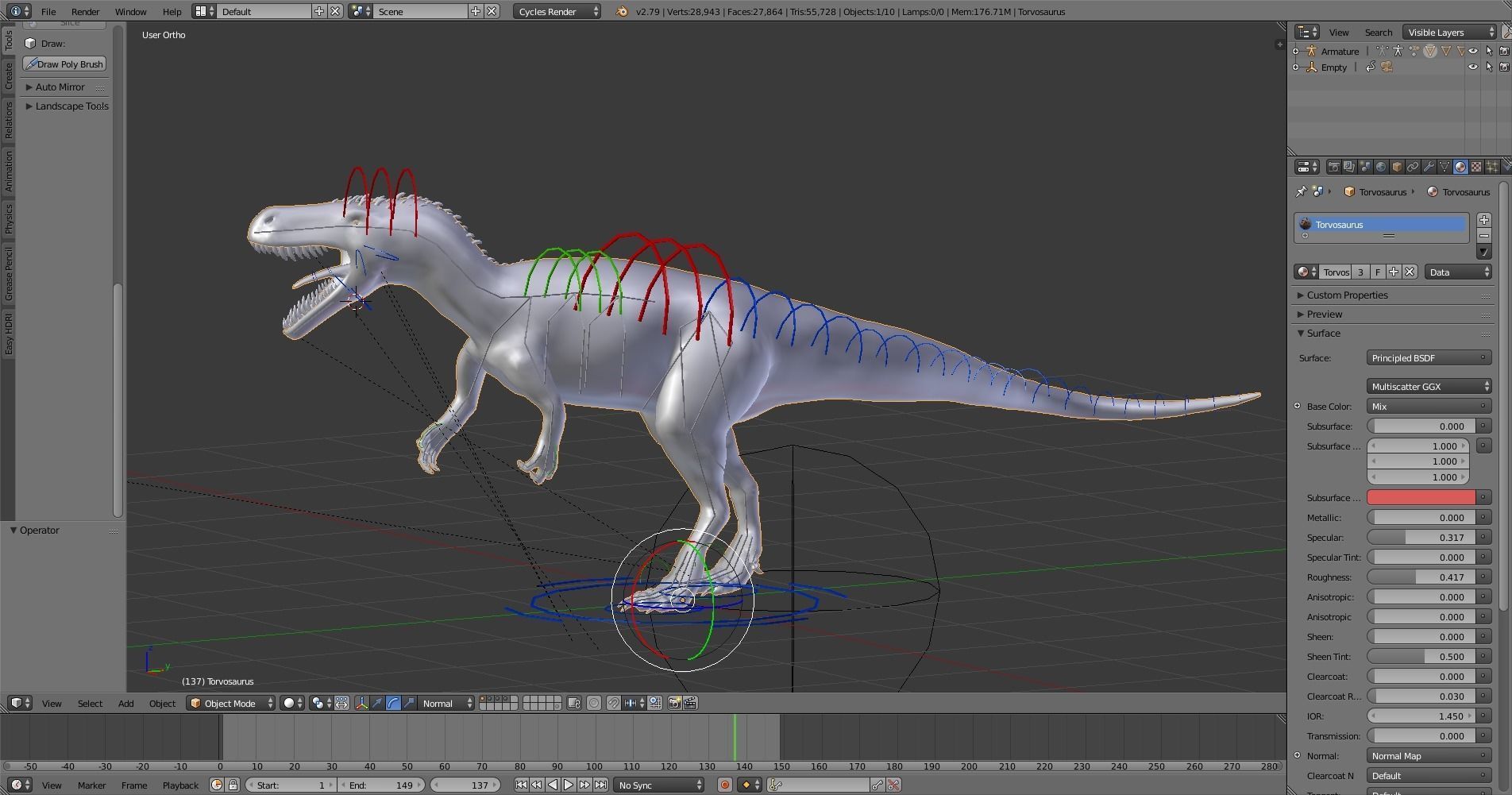 Jurassic Pack Low-poly 3D model_37
