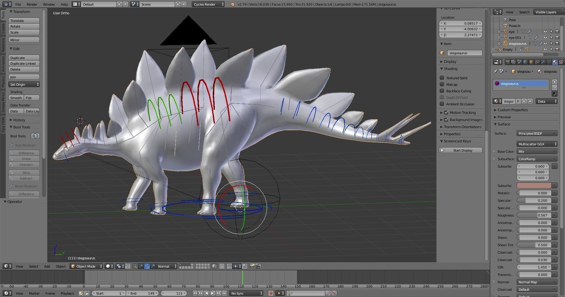 Jurassic Pack Low-poly 3D model_31