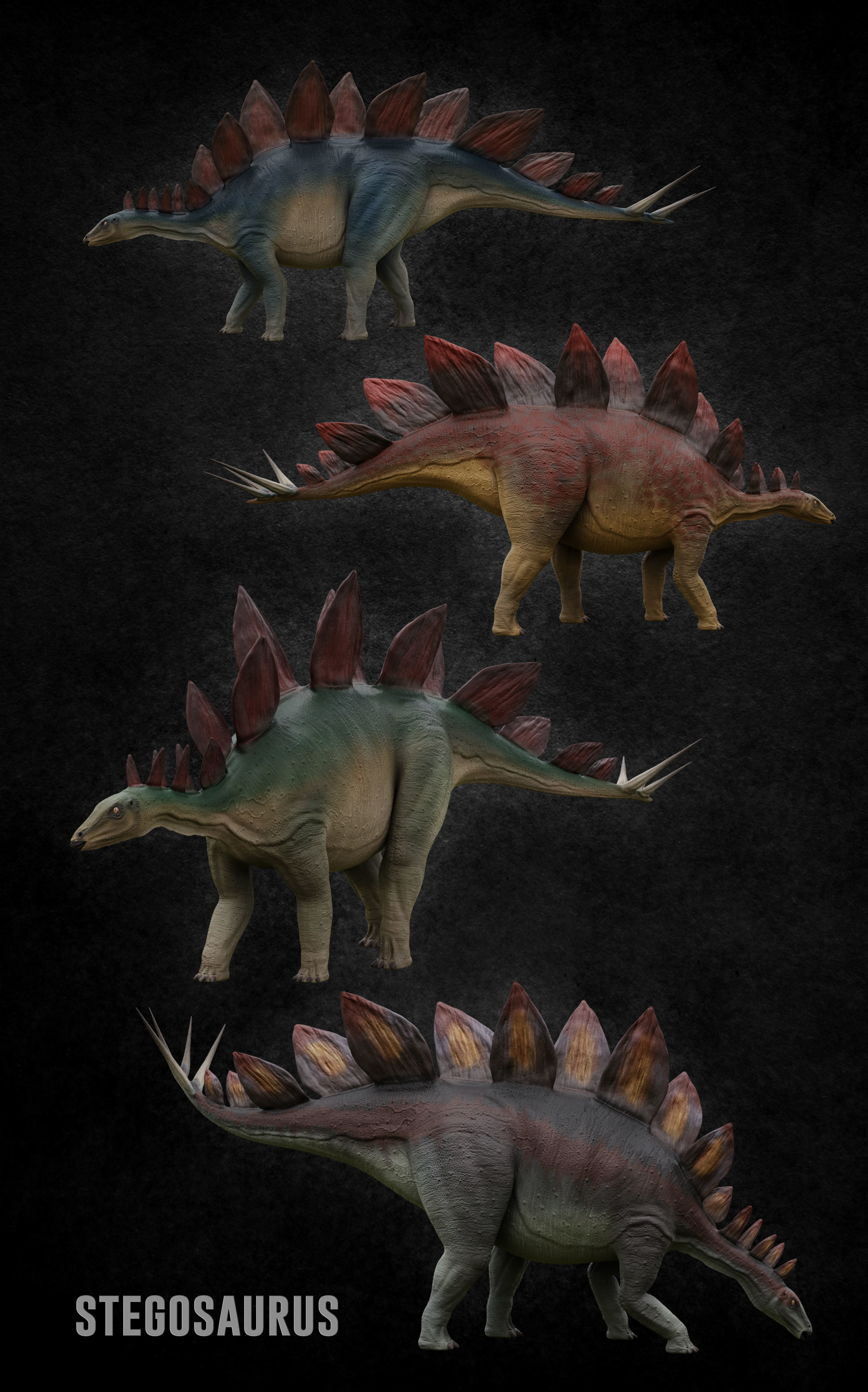 Jurassic Pack Low-poly 3D model_32