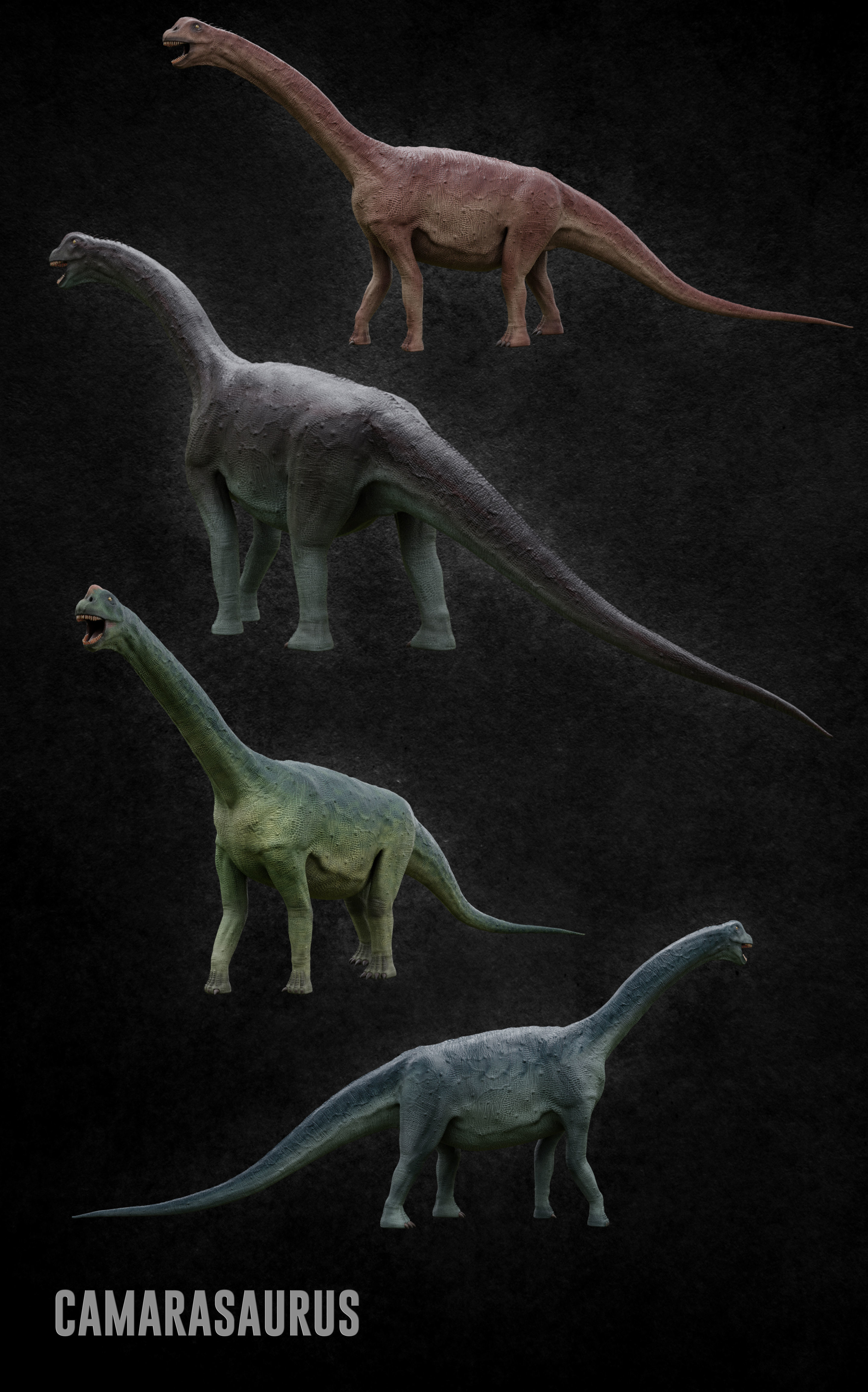 Jurassic Pack Low-poly 3D model_16