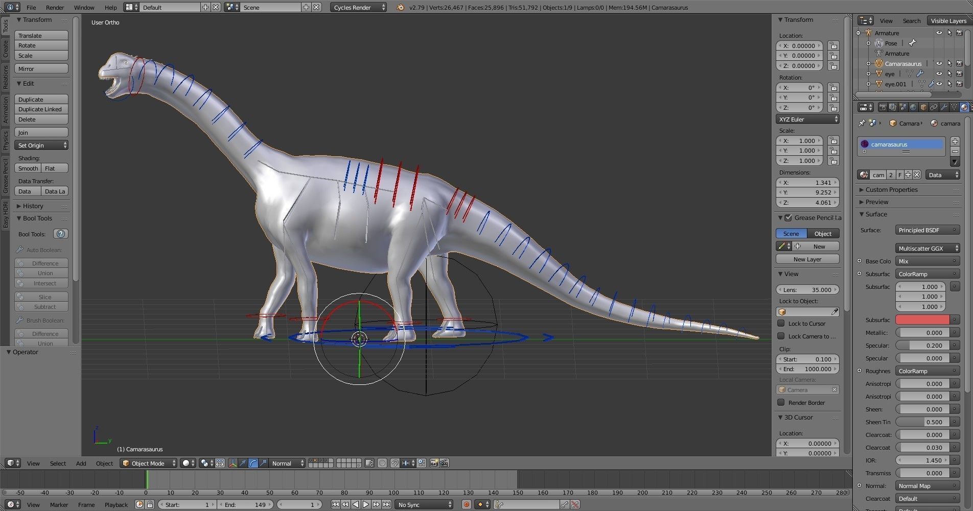 Jurassic Pack Low-poly 3D model_15