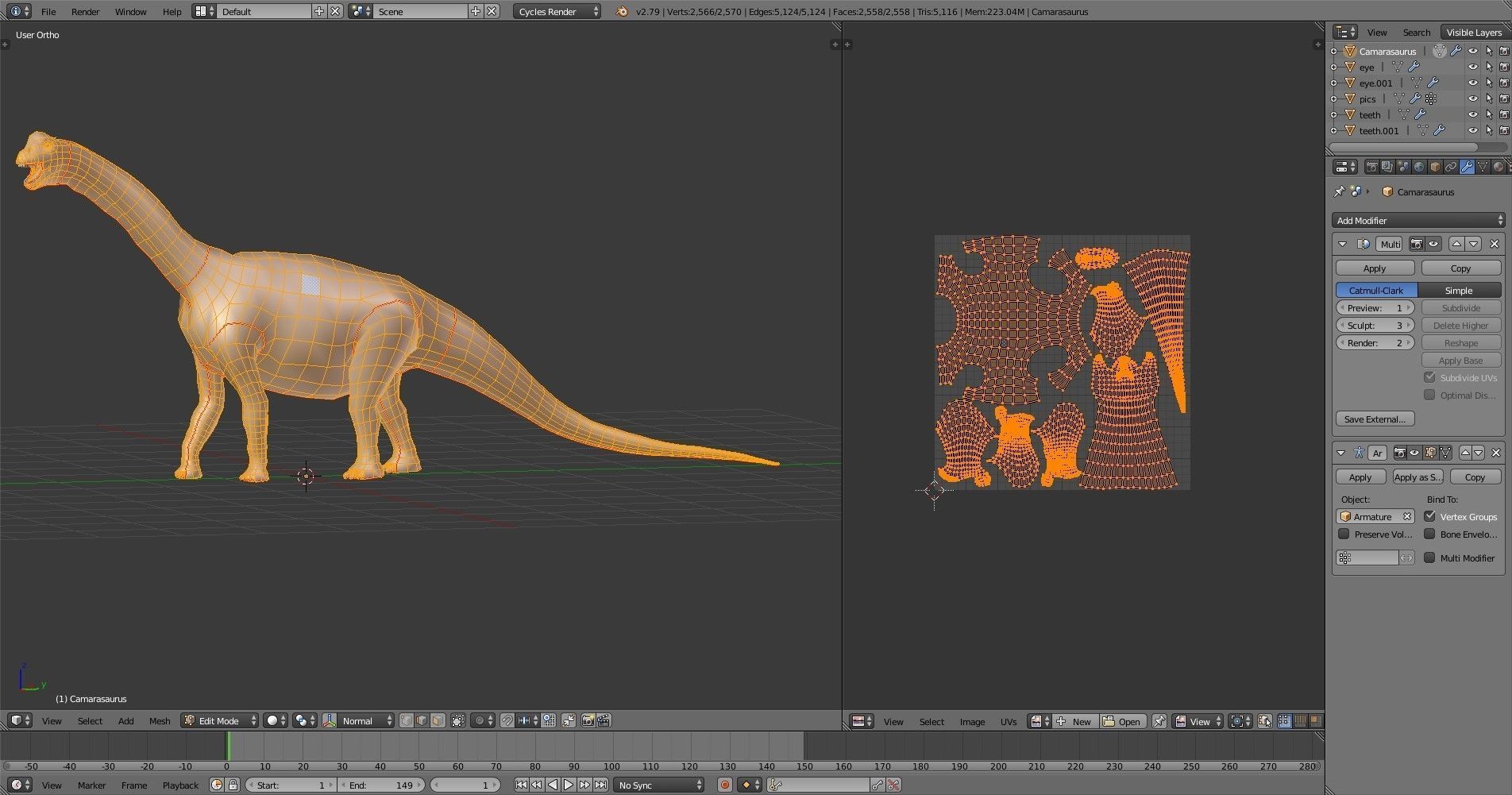 Jurassic Pack Low-poly 3D model_14