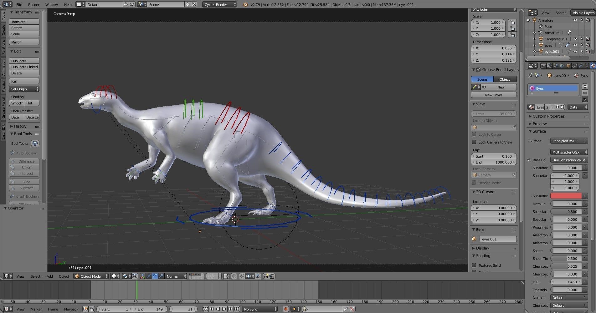 Jurassic Pack Low-poly 3D model_17