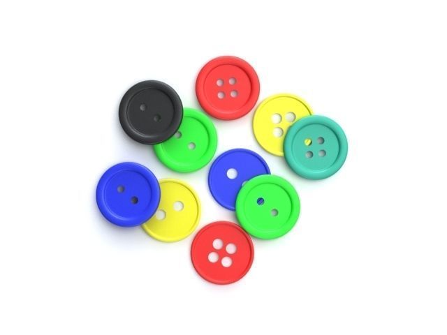 Buttons 3D model_2