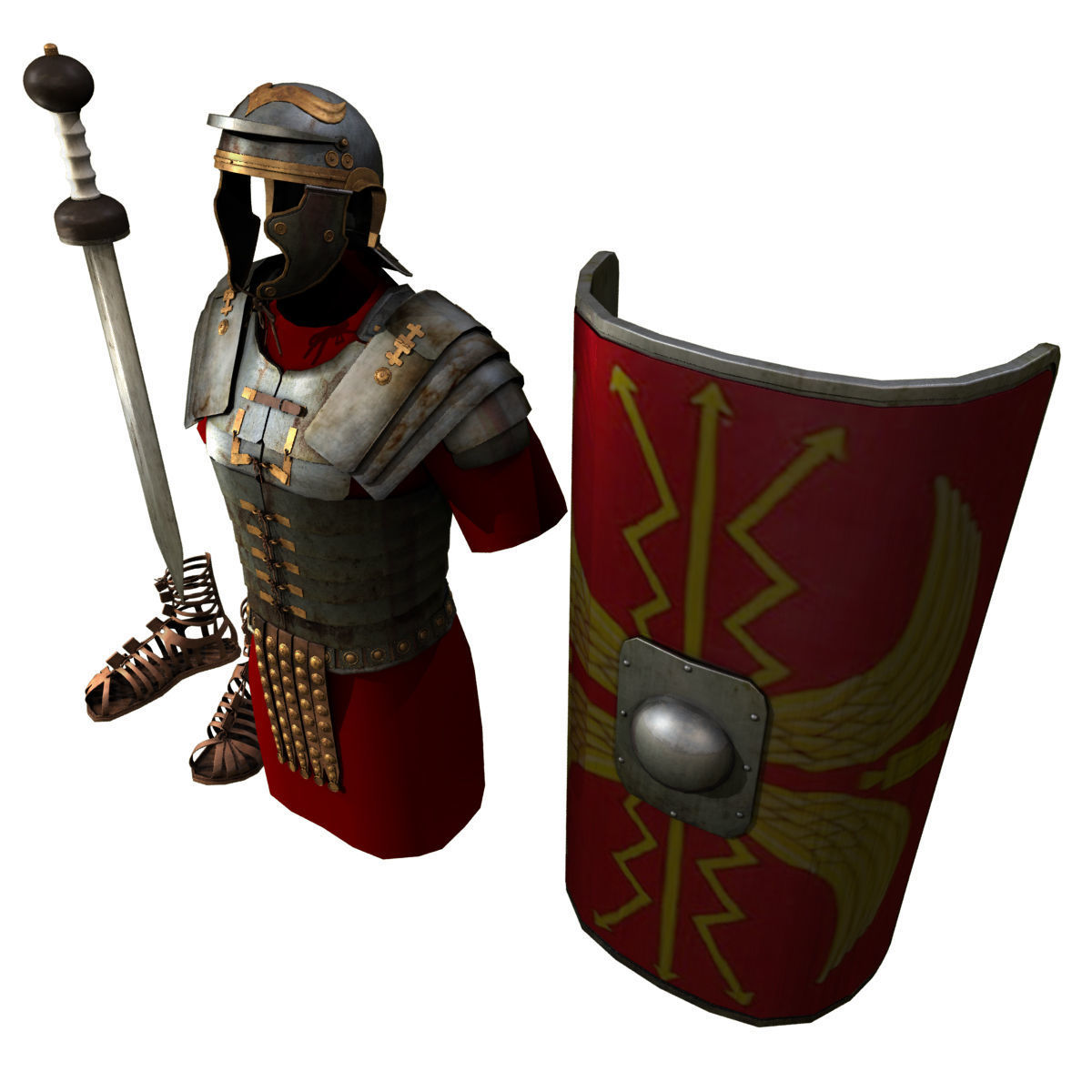 Roman Legionnaire Armor 3D model_6
