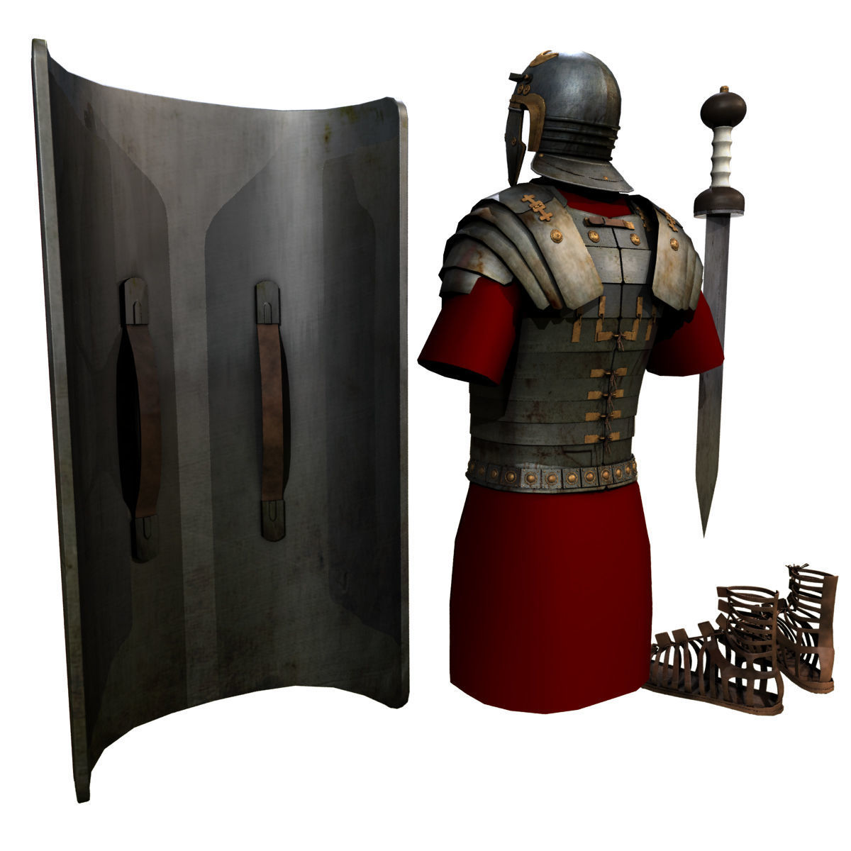 Roman Legionnaire Armor 3D model_2