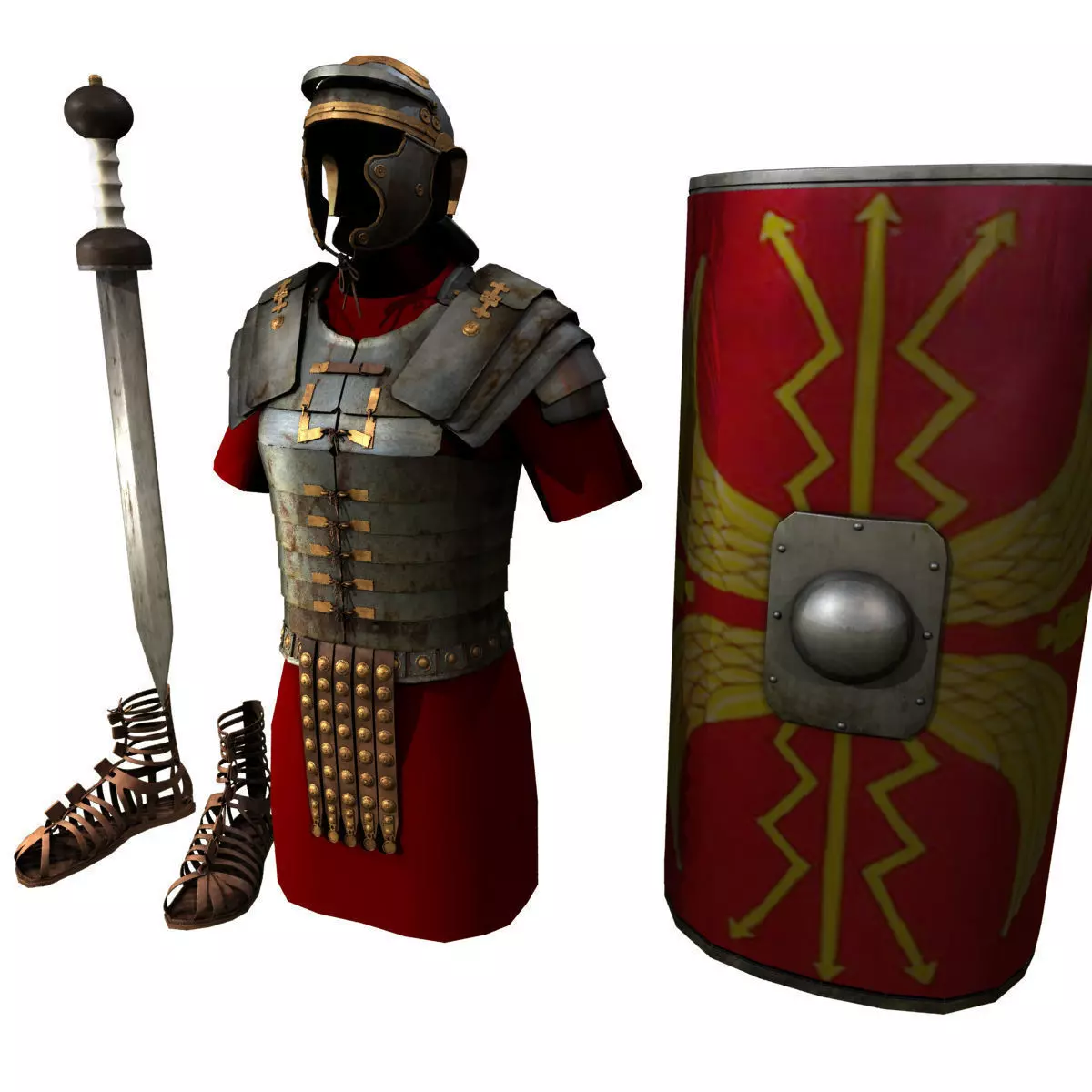 Roman Legionnaire Armor 3D model_0