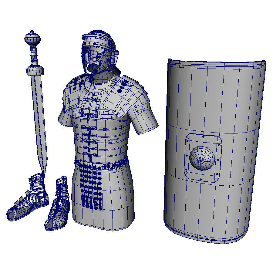 Roman Legionnaire Armor 3D model_1