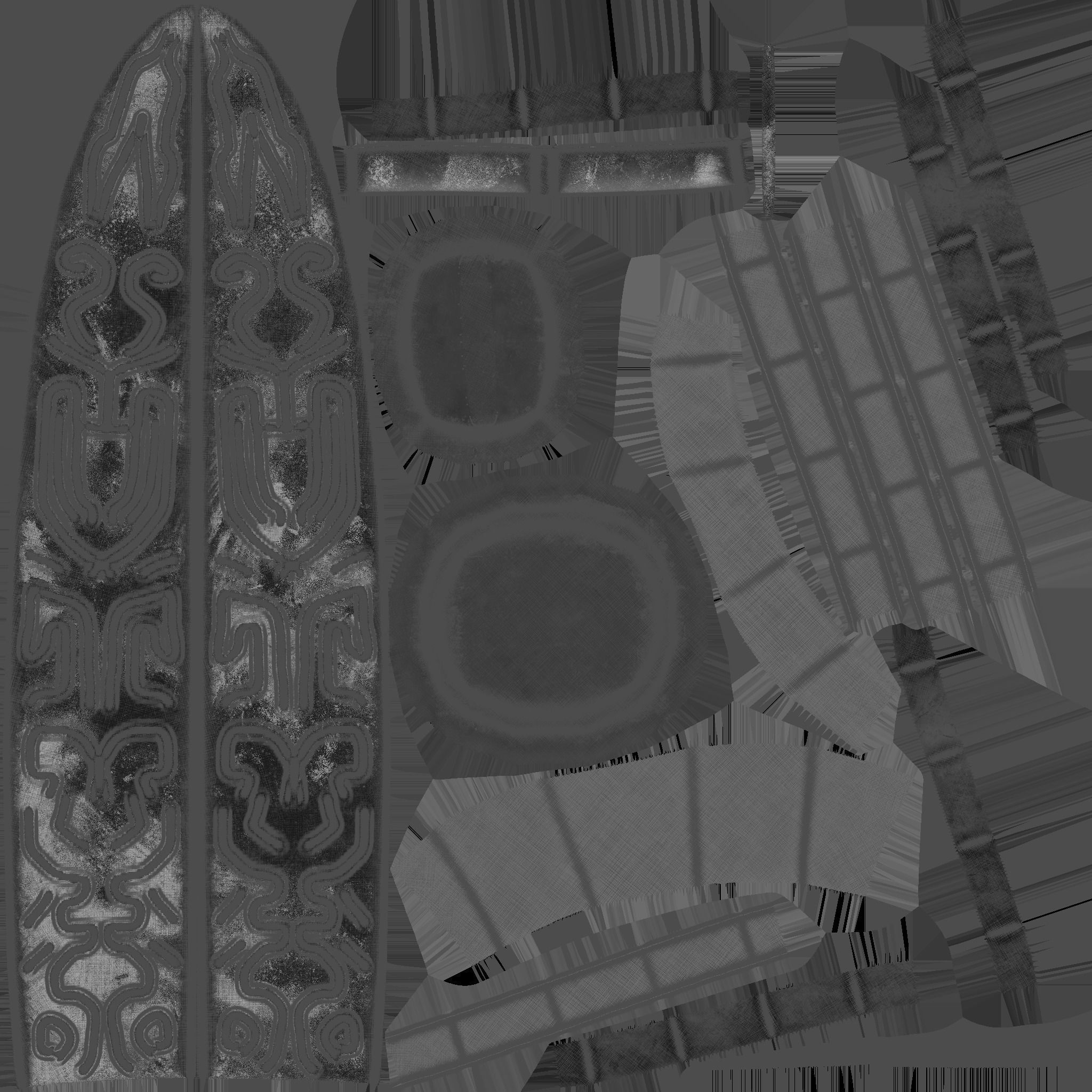 Dagger knife Low-poly 3D model_4