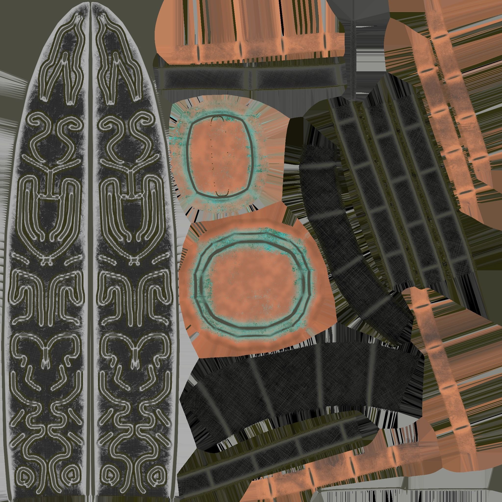 Dagger knife Low-poly 3D model_3