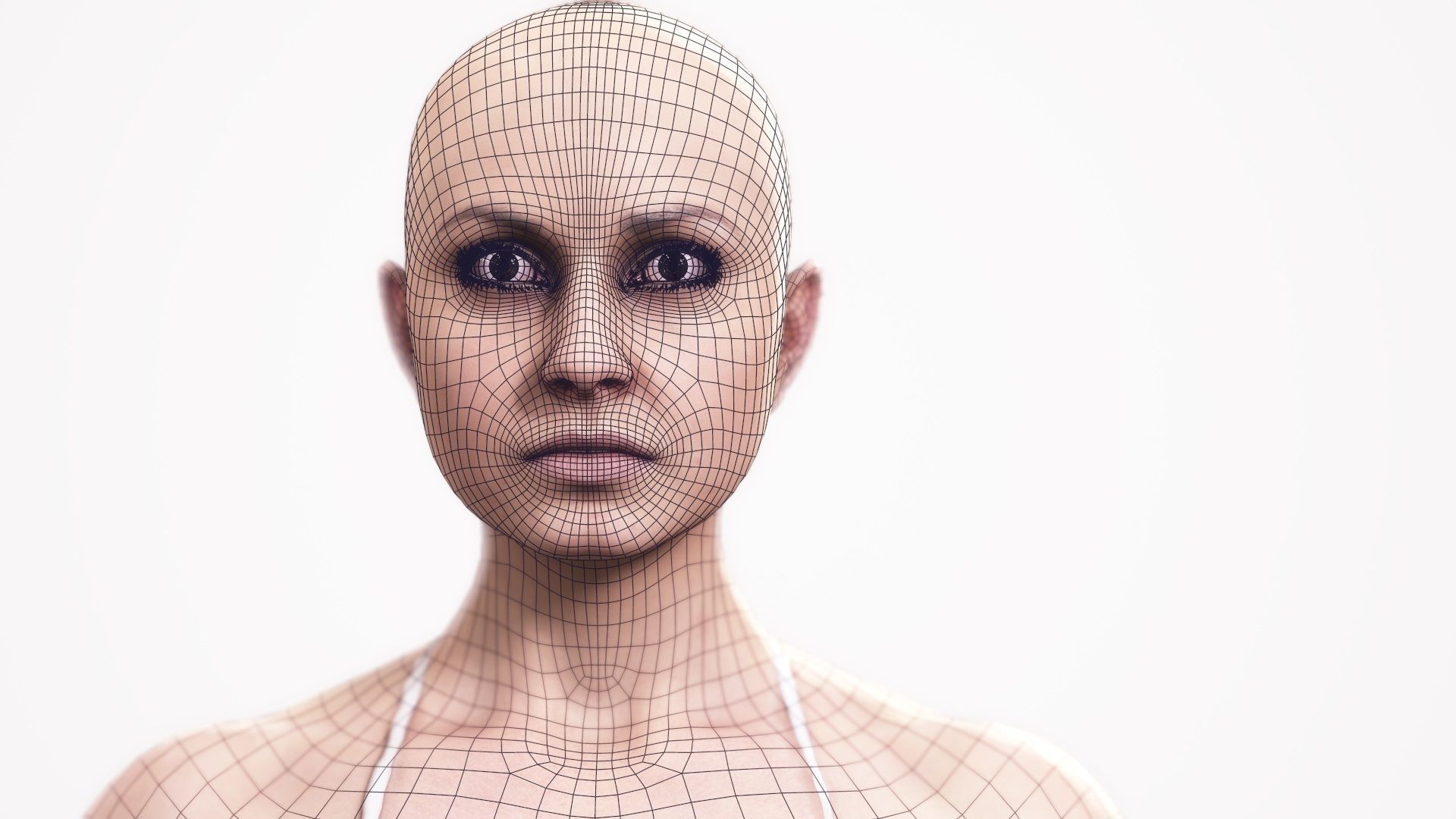 Human Woman Scan - 193F Low-poly 3D model_5