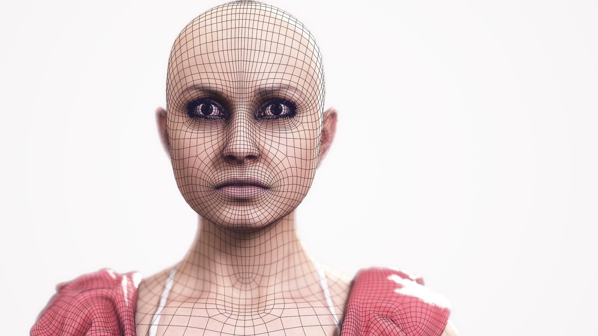 Human Woman Scan - 193F Low-poly 3D model_7