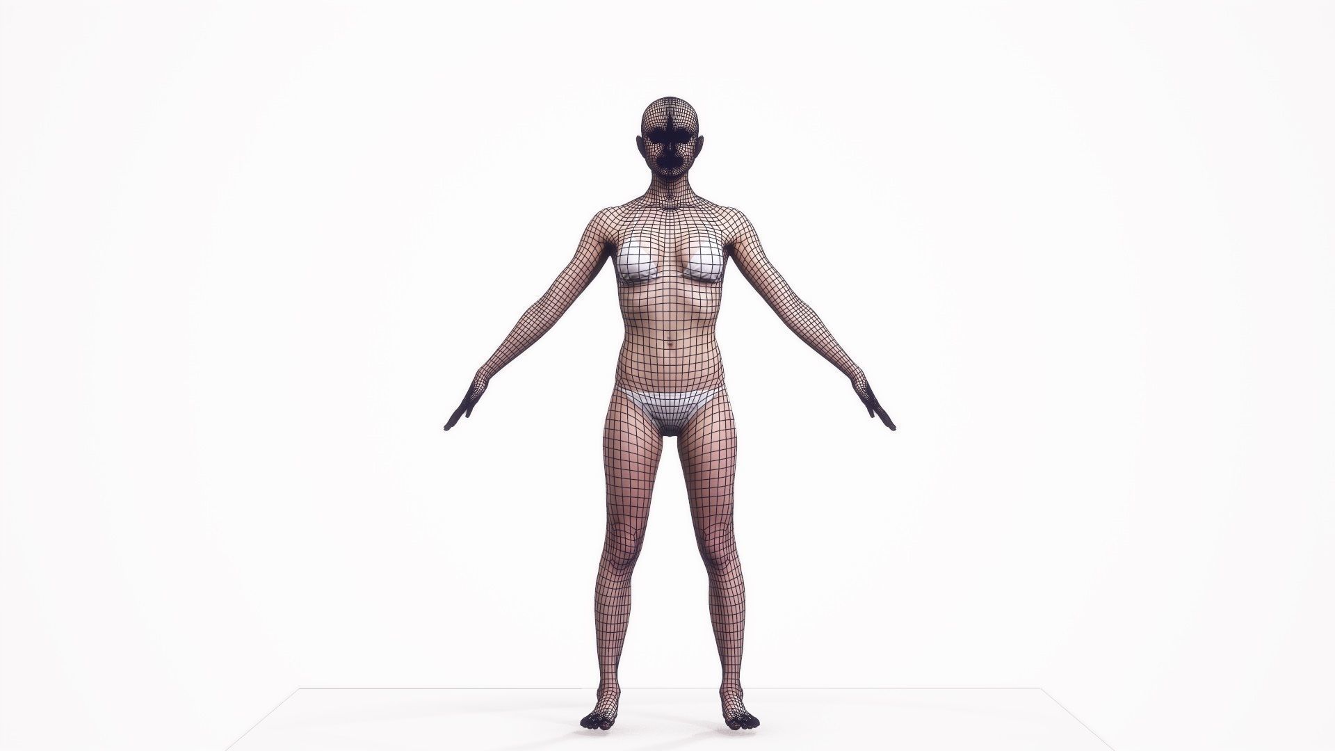 Human Woman Scan - 193F Low-poly 3D model_4