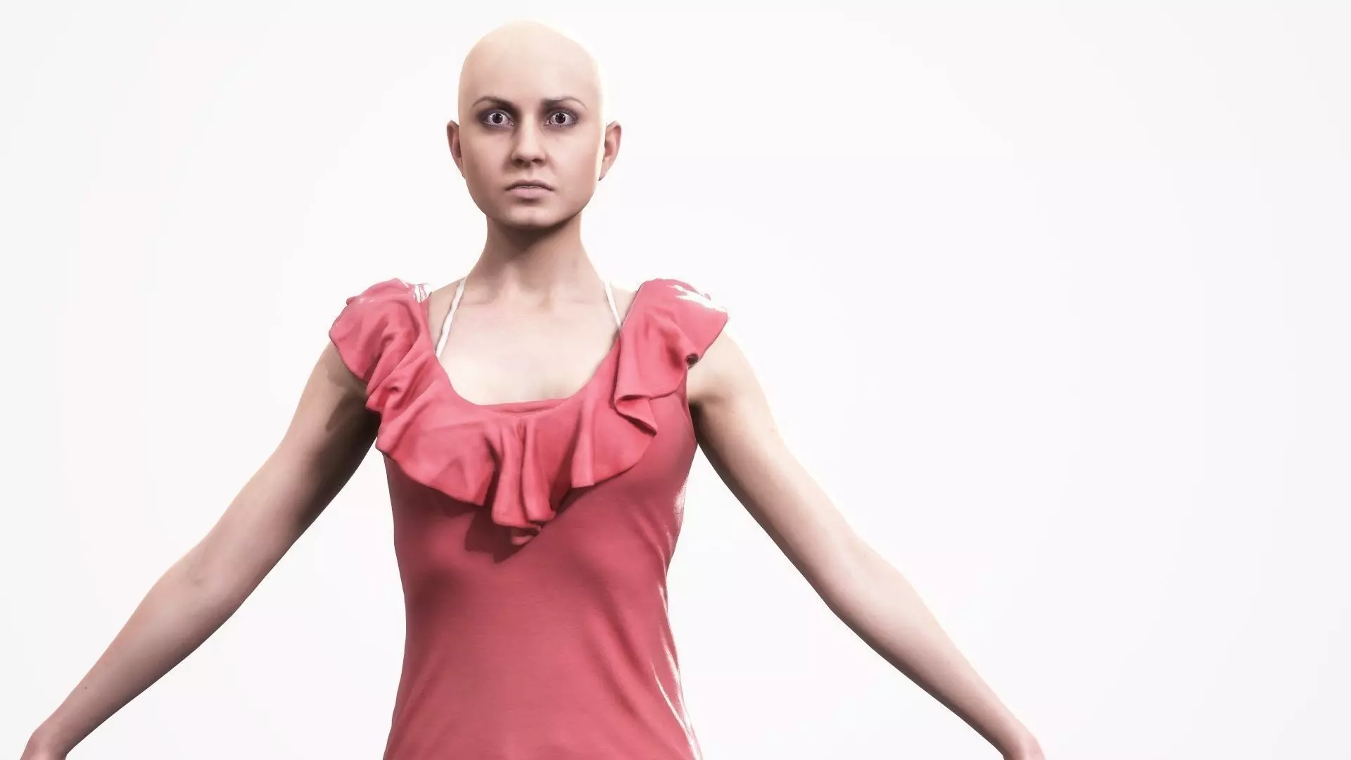 Human Woman Scan - 193F Low-poly 3D model_0