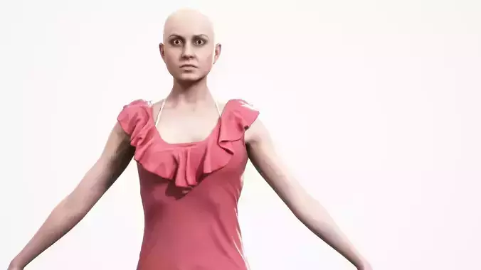 Human Woman Scan - 193F Low-poly 3D model