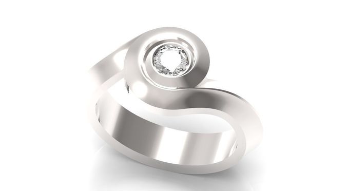 Spiral Ladies Ring  3D print model