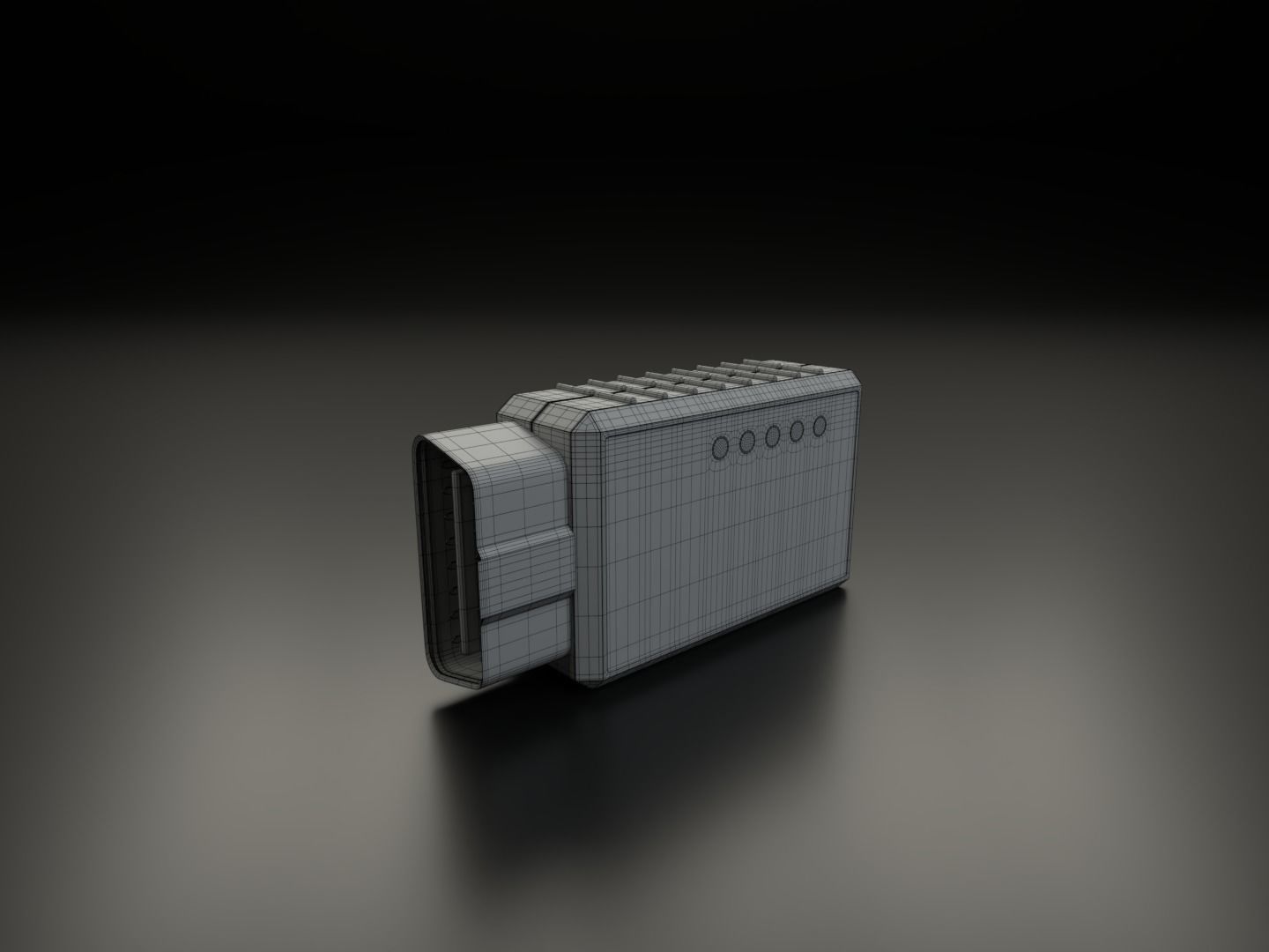 OBDII scanner 3D model_5