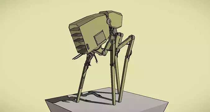 low poly robot at t