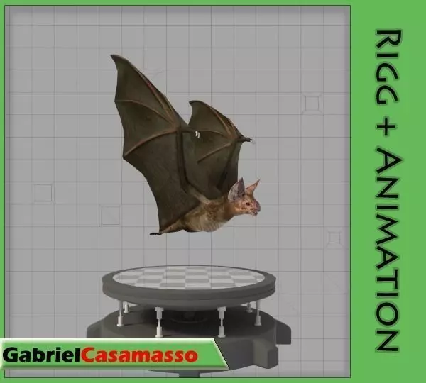 Vampire Bat Low-poly 3D model_0