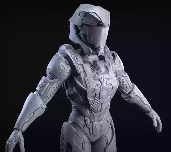 Sci-Fi Armor 10 Sculpt 3D model