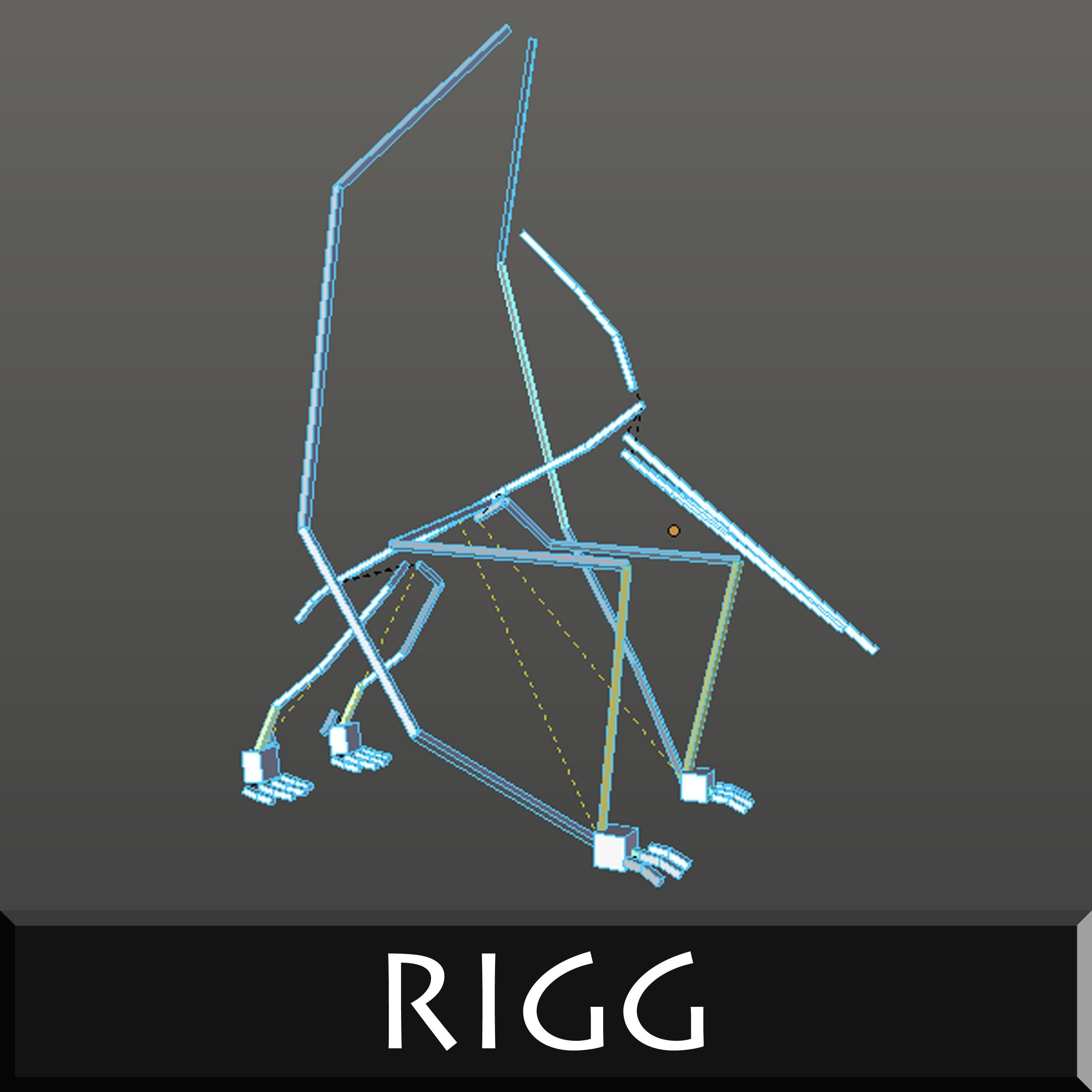 Pterodactylus dinosaurs flying in sky 3D model_6