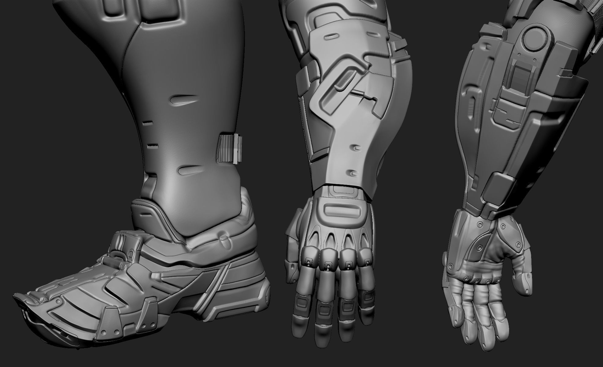Sci-Fi Armors Sculpt Bundle 1 3D model_5