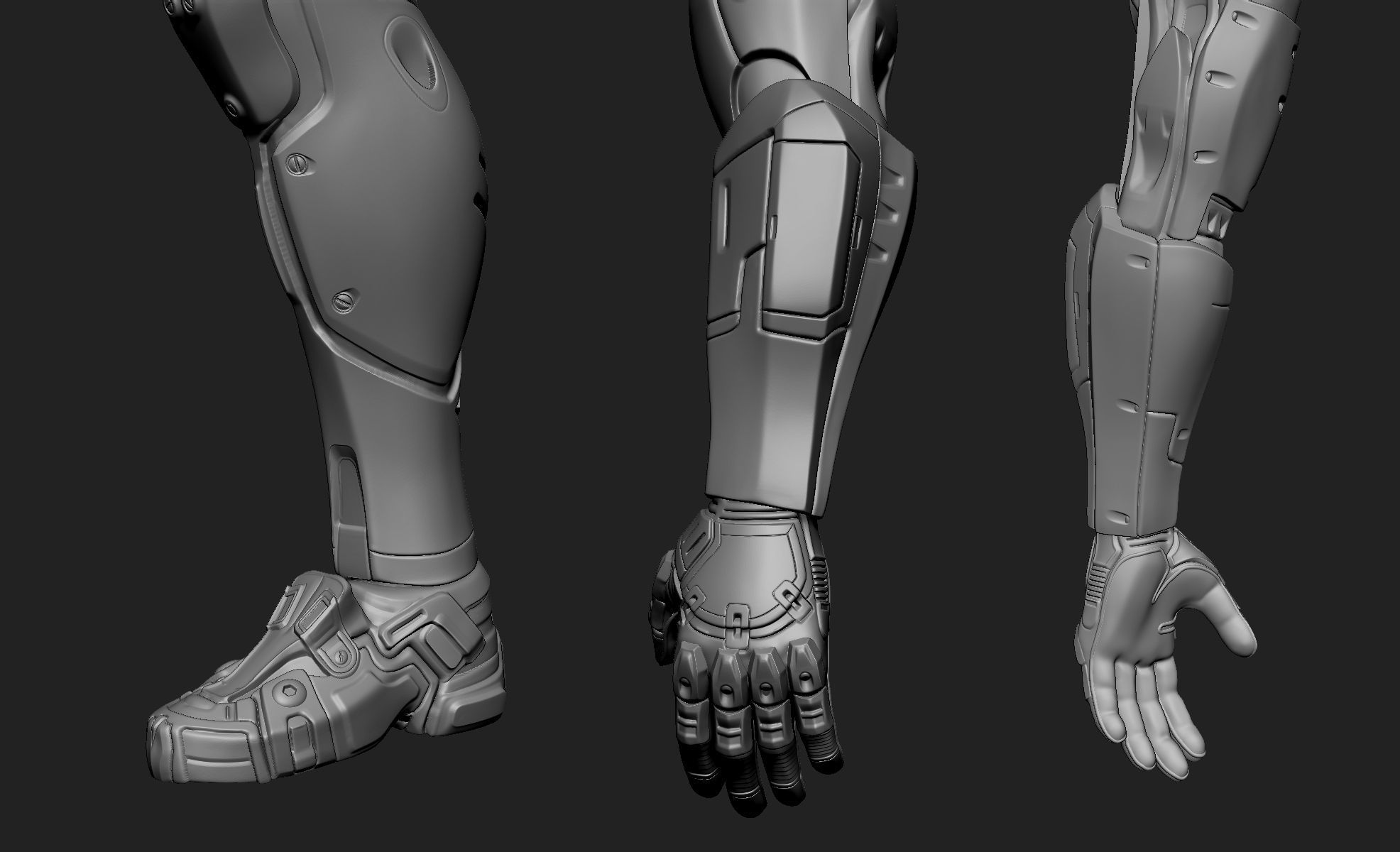 Sci-Fi Armors Sculpt Bundle 1 3D model_38